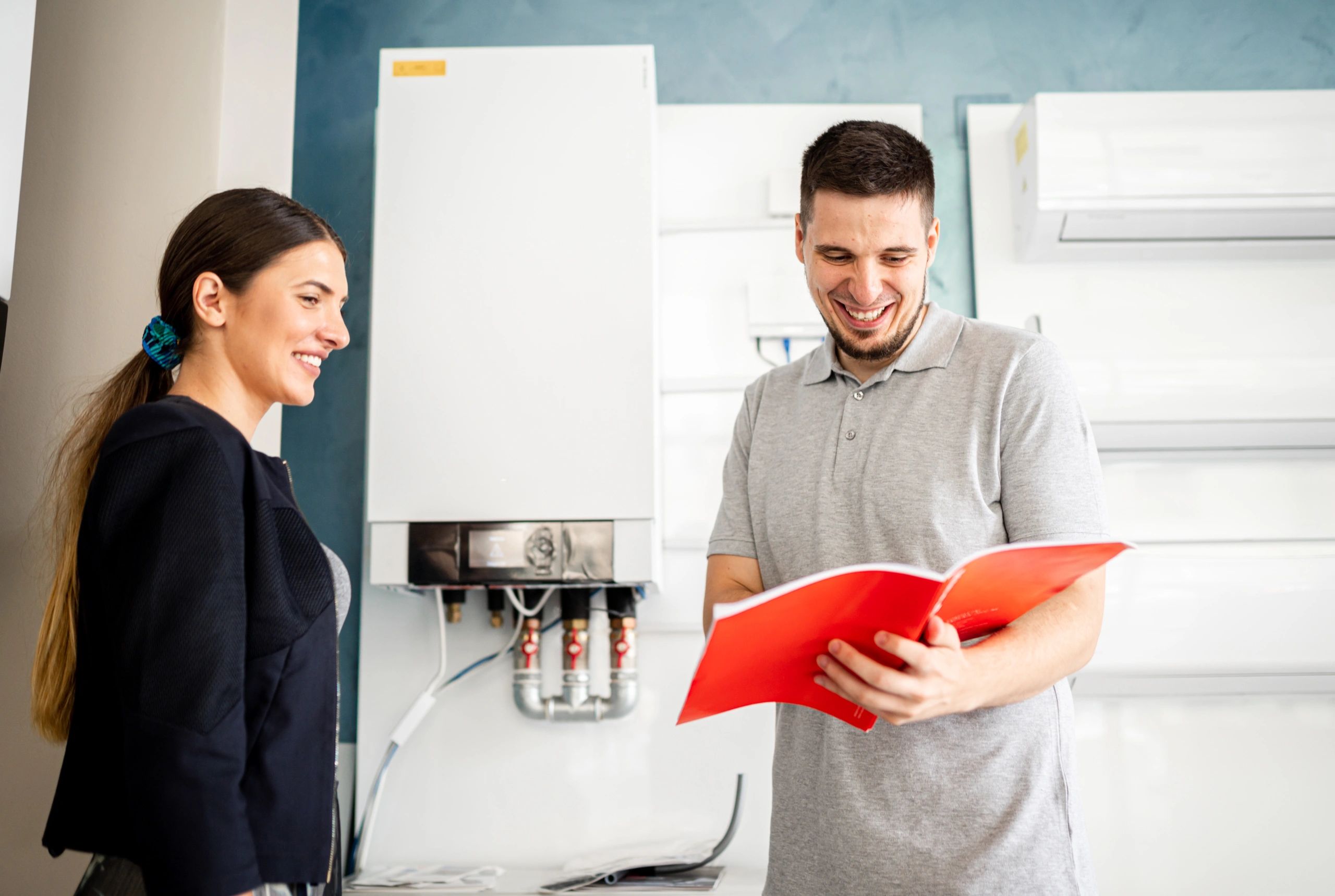 Client consulting with real estate advisor