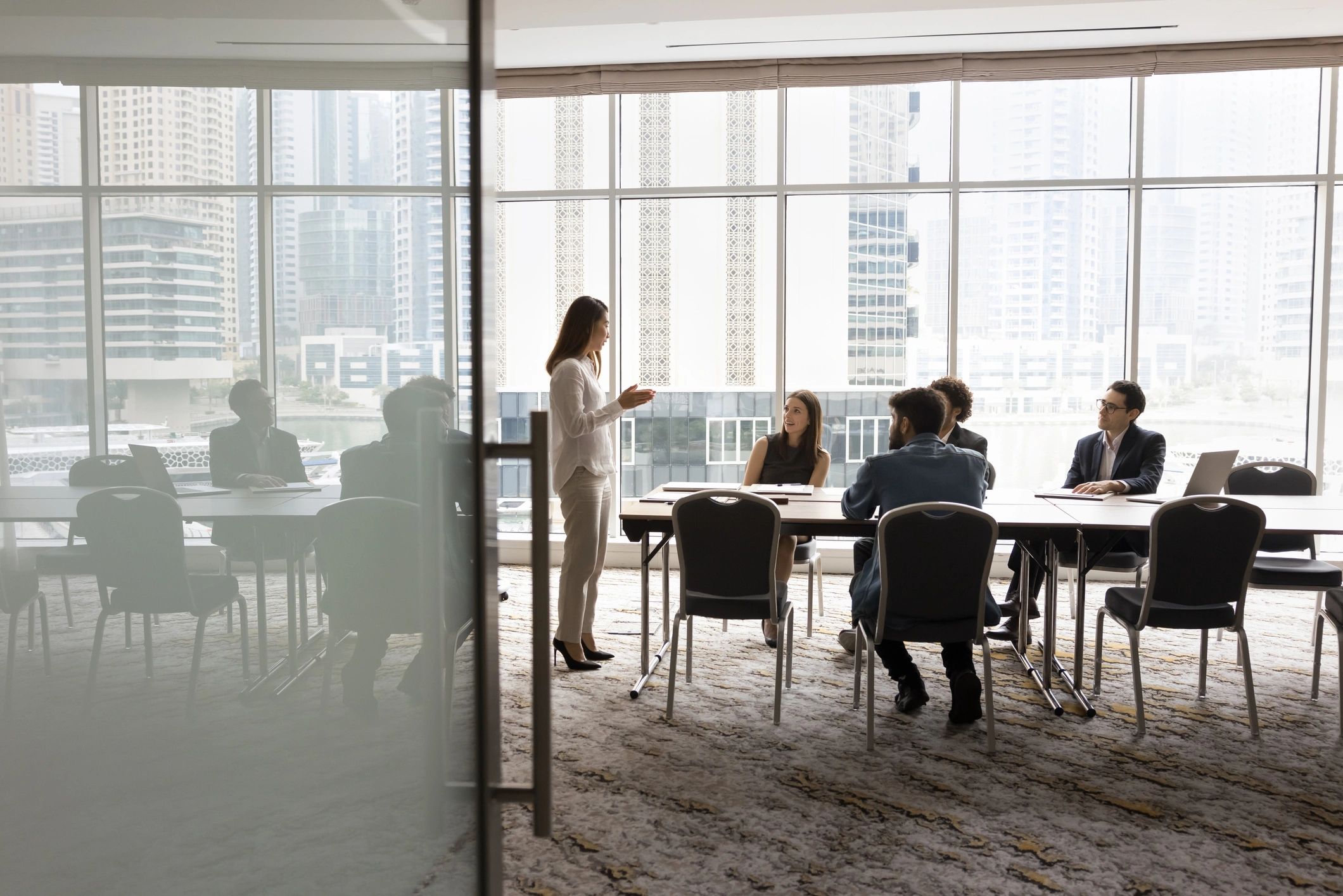 Business team meeting in a modern office